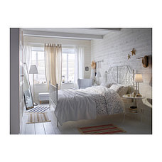 Кровать ЛЕЙРВИК белый/Лурой 140x200 см ИКЕА, IKEA, фото 2
