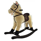 Качалка-лошадка Pituso белый с чёрными пятнами, фото 4