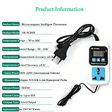 Термостат терморегулятор с розеткой 220 В и водонепроницаемым зондом от -50 +110 °C, фото 5