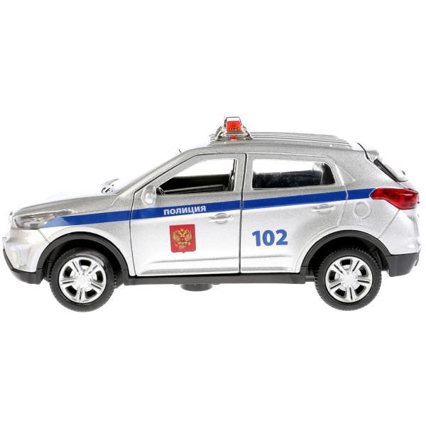 ТехноПарк Металлическая инерционная модель Hyundai Creta, Полиция, 12 см. - фото 4 - id-p80941742