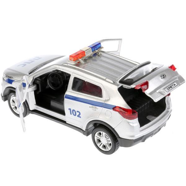 ТехноПарк Металлическая инерционная модель Hyundai Creta, Полиция, 12 см. - фото 3 - id-p80941742