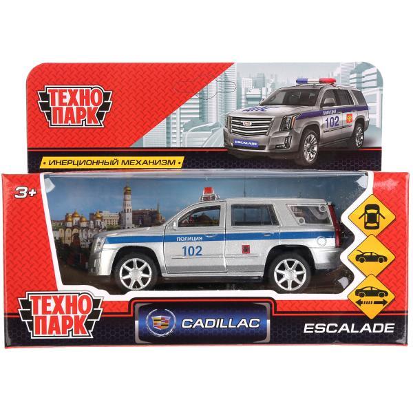 ТехноПарк Металлическая инерционная модель Cadillac Escalade, Полиция, 12 см.