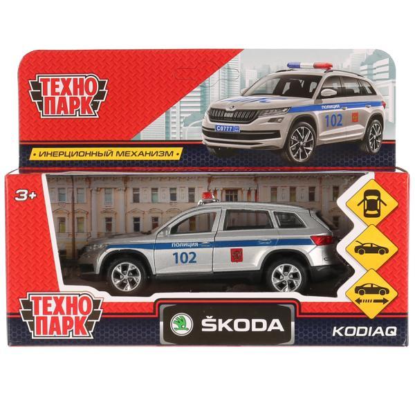 ТехноПарк Металлическая инерционная модель Skoda Kodiaq, полиция, 12 см.