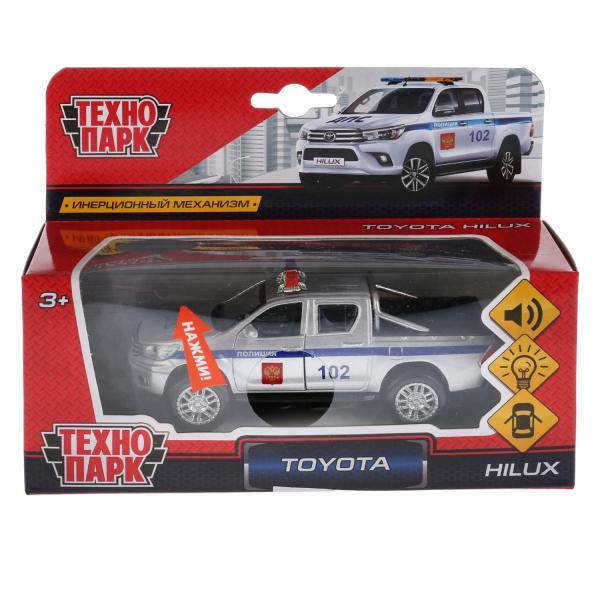 ТехноПарк Металлическая инерционная модель Toyota Hilux (свет, звук), Полиция, 12 см.