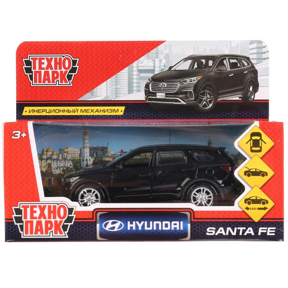 ТехноПарк Металлическая инерционная модель Hyundai Santa Fe, чёрный, 12 см.