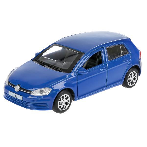 ТехноПарк Металлическая инерционная модель Хэтчбэк Volkswagen Golf, синий, 12 см.