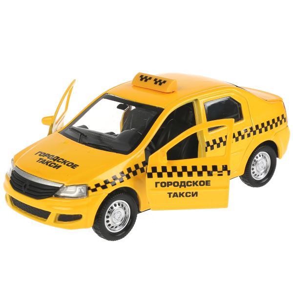 ТехноПарк Металлическая инерционная модель Renault Logan, Такси, 12 см. - фото 3 - id-p80941880