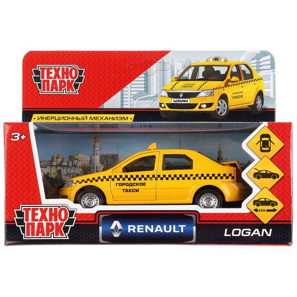 ТехноПарк Металлическая инерционная модель Renault Logan, Такси, 12 см. - фото 1 - id-p80941880