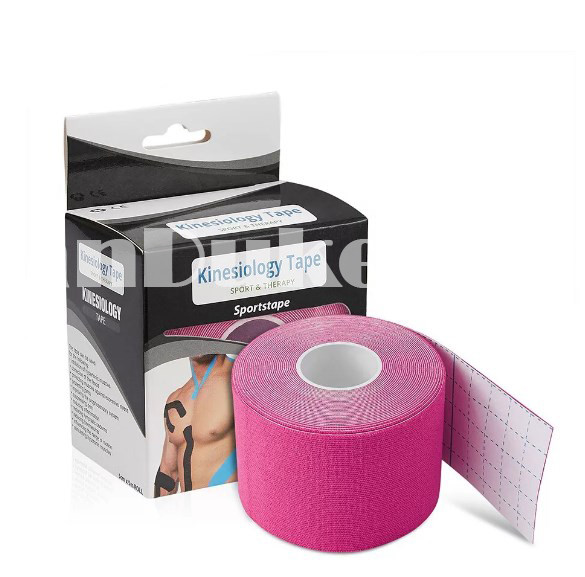 Пластырь для поддержки мышц Kinesiology Tape спортивный тейп Кинезио 5 см х 5 м (розовый) - фото 3 - id-p80971226