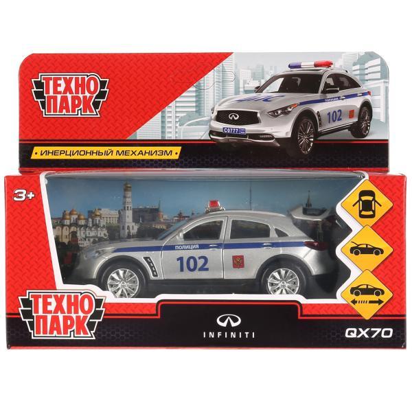 ТехноПарк Металлическая инерционная модель Infiniti QX70, Полиция, 12 см.