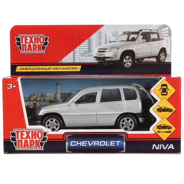 ТехноПарк Металлическая инерционная модель Chevrolet Niva, красный, 12 см.