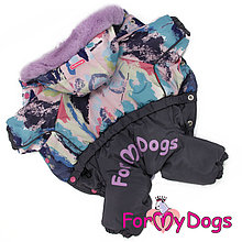 FW862-2020 F, For My Dogs, Фор Май Дог, Зимний комбинезон фиолетовый, для девочек