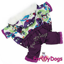 FW860-2020 F, For My Dogs, Фор Май Дог, зимний комбинезон фиолетовый, для девочек