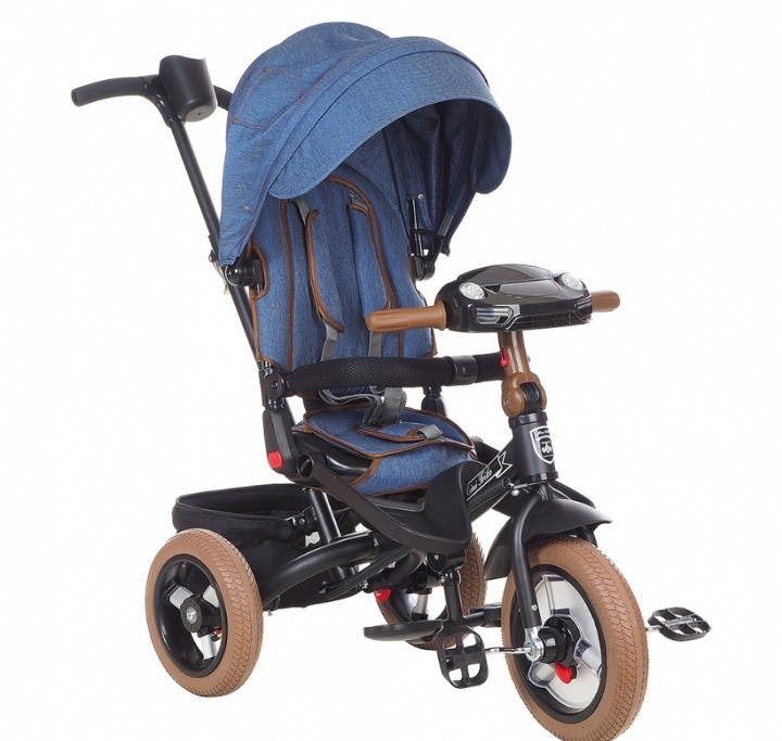 Детский 3-х колесный велосипед Mini Trike Transformer Jeans Синий