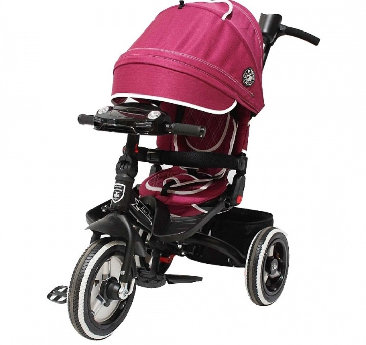 Детский 3-х колесный велосипед Mini Trike Transformer Burgundy Jeans бордовый
