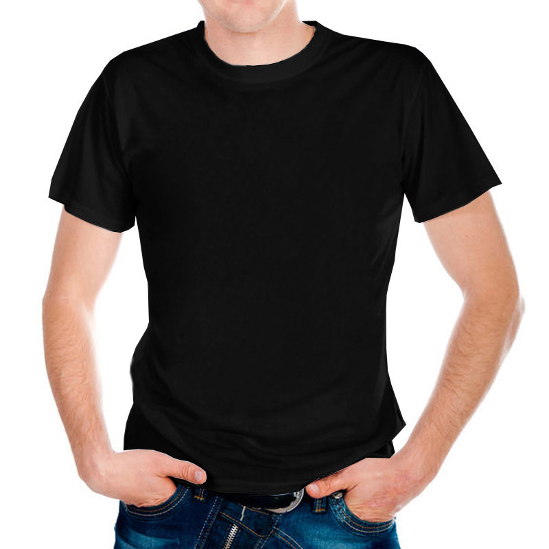 Футболка Х/Б "Unisex", ткань Турция, цвет: черный, р-р 42(2XS)