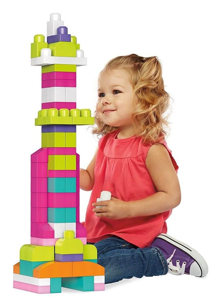 Mattel Mega Bloks Мега Блокс DCH54 Первостроители 60шт.Розовый
