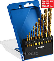 ЗУБР ТИТАН 10шт(1-10мм), Набор сверл по металлу, сталь Р6М5, класс А , титиновое покрытие (29615-H10)