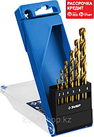 ЗУБР ТИТАН 6шт(2-8мм), Набор сверл по металлу, сталь Р6М5, класс А , титиновое покрытие (29615-H6)