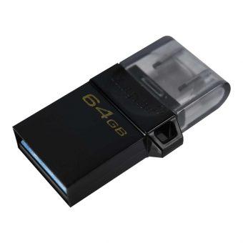 Kingston DTDUO3G2/64GB USB-накопитель 64GB, DataTraveler microDuo 3.0 G2, OTG, черный