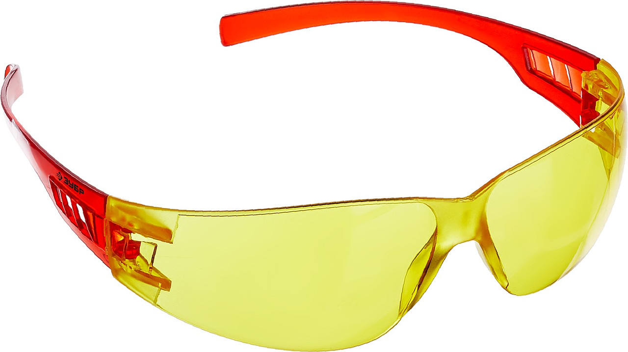 ЗУБР Мастер Желтые, очки защитные открытого типа, пластиковые дужки. (110326) - фото 2 - id-p80999470