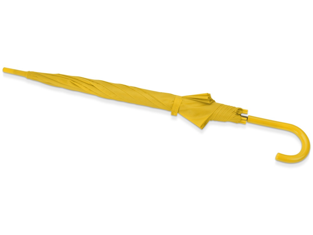 Зонт-трость полуавтоматический с пластиковой ручкой, желтый - фото 3 - id-p81002931