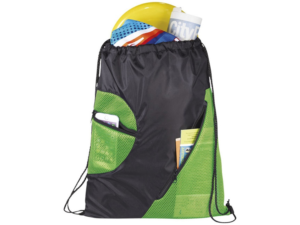 Спортивный рюкзак из сетки на молнии, лайм - фото 2 - id-p81003009