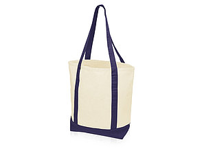 Сумка для шопинга Cotton, натуральный/темно-синий, фото 3