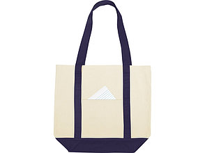 Сумка для шопинга Cotton, натуральный/темно-синий, фото 4