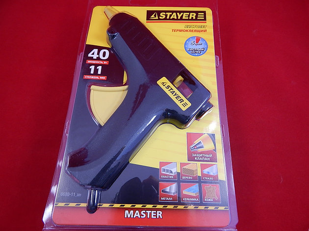 Пистолет STAYER MASTER термоклеящий, электрический, 40Вт/220В, 11мм, фото 2