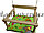 Детские подвесные качели с мягким сиденьем со спинкой деревянные зеленое, фото 7
