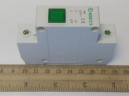 Лампа индикаторная зеленая на DIN рейку 220VAC