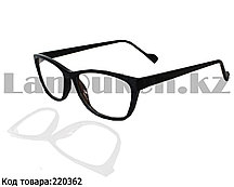 Компьютерные очки с тоненькой душкой узкая оправа глянцевые черные С1