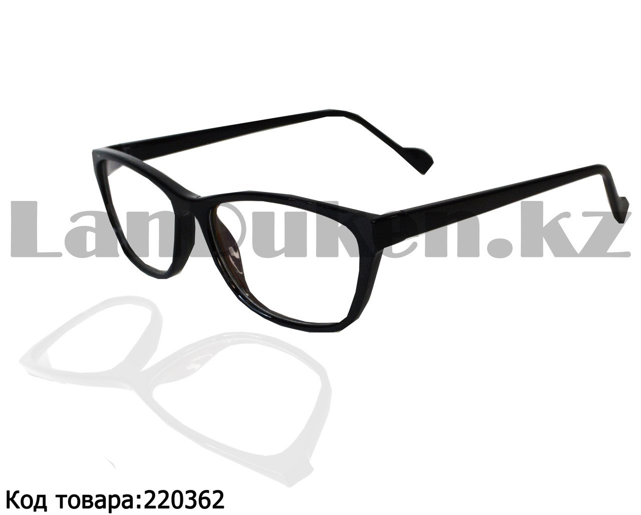 Компьютерные очки с тоненькой душкой узкая оправа глянцевые черные С1, фото 1
