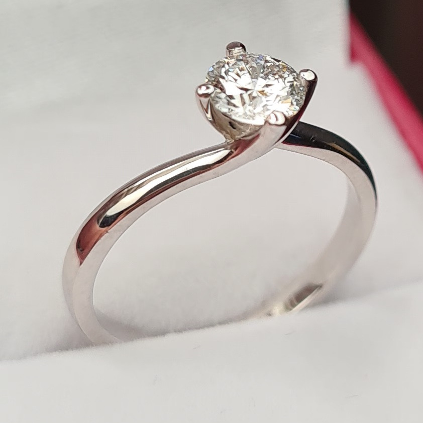 Золотое кольцо с бриллиантом 0,56Сt SI1/G EX-Cut - фото 9 - id-p81001664