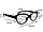 Компьютерные очки с толстой душкой Кошачья оправа глянцевые черные С1, фото 2