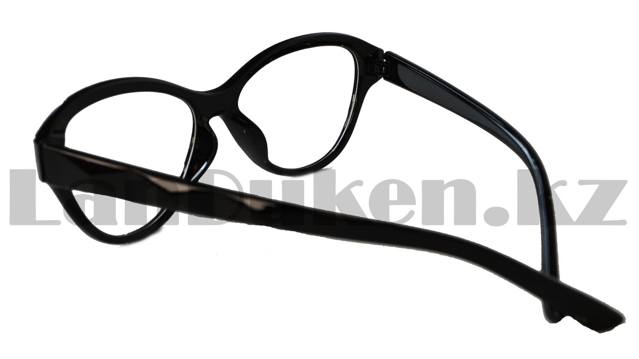 Компьютерные очки с толстой душкой Кошачья оправа глянцевые черные С1 - фото 9 - id-p81020049