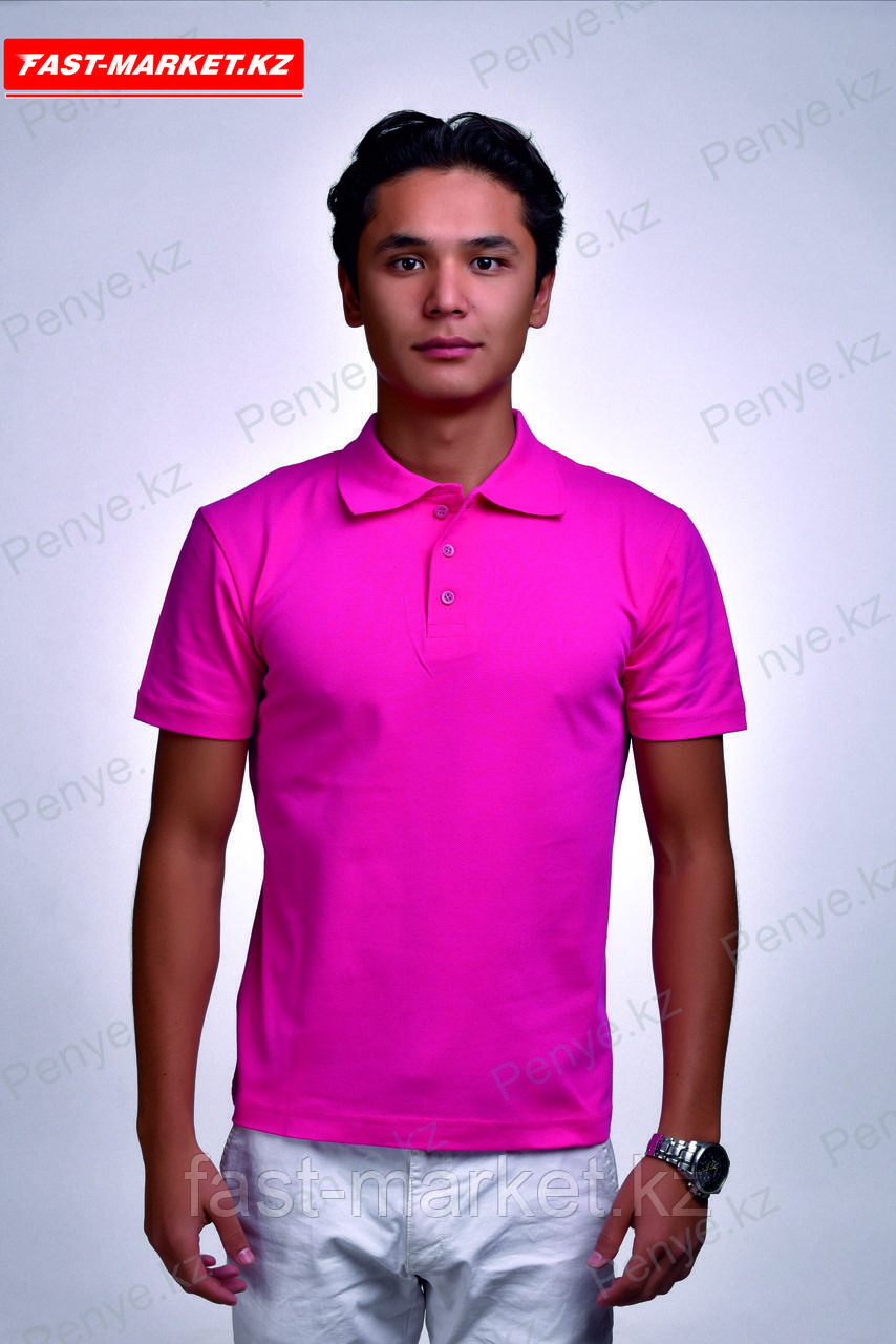 Розовая футболка поло