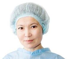 Шапочка - берет (шарлотка) медицинская (цвета:розовый, зеленый, голубой, белый)