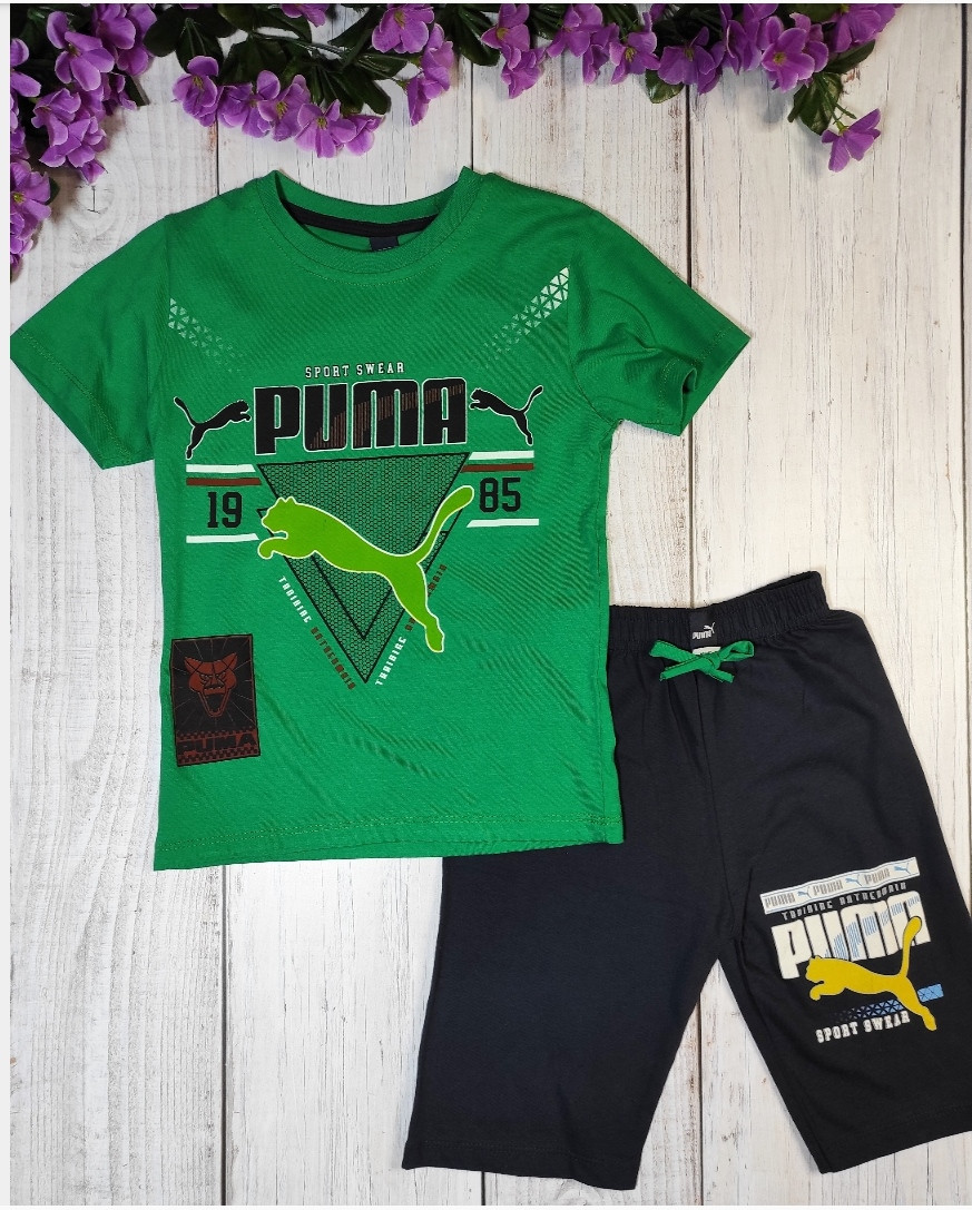 Костюм летний, Puma, цвет зеленый
