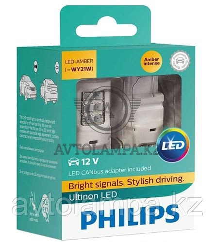 Philips LED WY21W SmartCanbus 11065 XUA X2 Yelow amber - фото 1 - id-p81038648