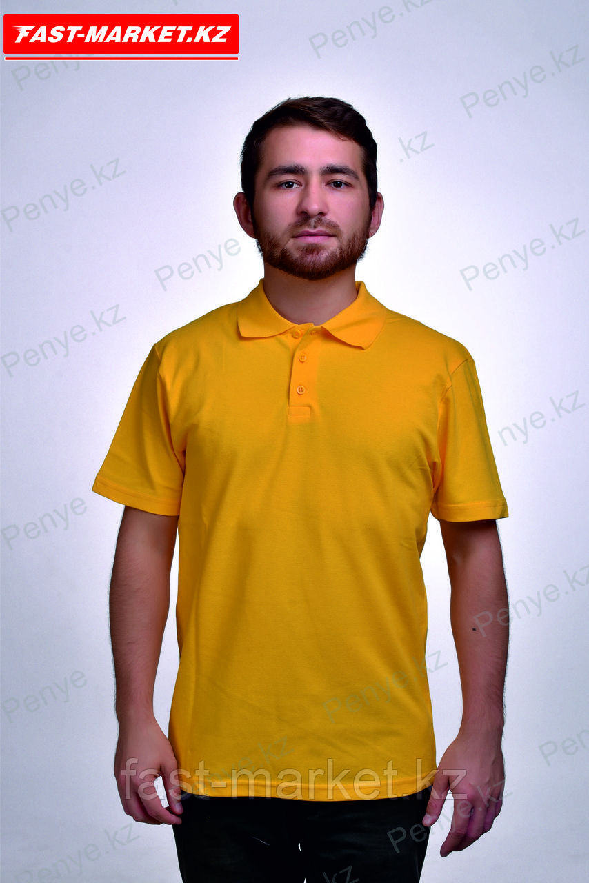Желтая футболка поло в Казахстане, фото 1