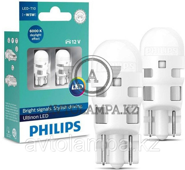 Philips LED White 6000K T10 W5W 11961 ULW 12V