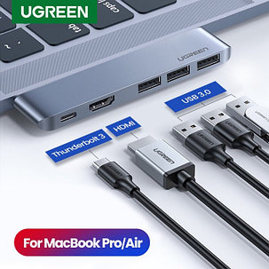 Ugreen 6in1 многофункциональный адаптер поддержка 6к поддержка Macbook, фото 2