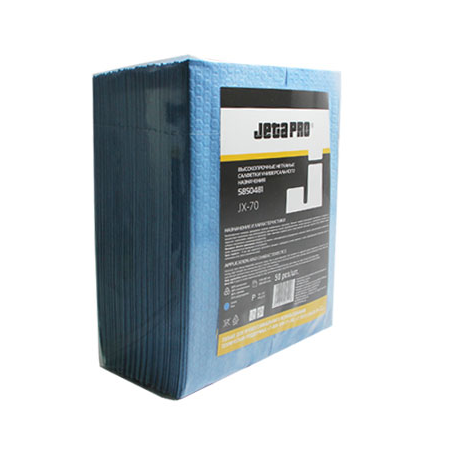 Нетканые салфетки JX-70 для обезжиривания целлюлоза/полиэфир, 68 г/м2, голубые 29 х 36 см
