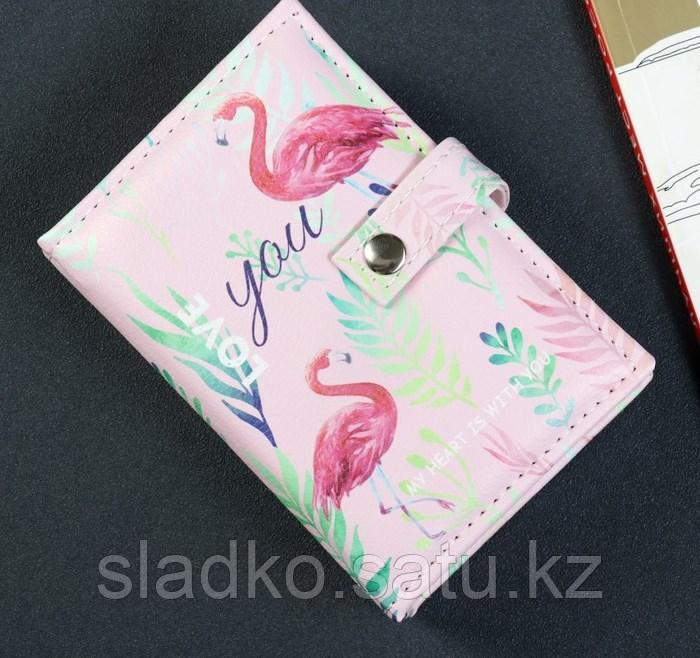 Кейс шкатулка сундучок ларец для драгоценностей и украшений кожзам Фламинго на кнопке 4,5х15,5х10,5 см - фото 2 - id-p81063971