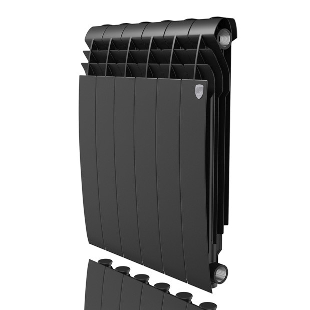 Радиатор черный алюминиевый Royal Thermo Biliner 500/90 (Россия Италия ) - фото 1 - id-p81075223