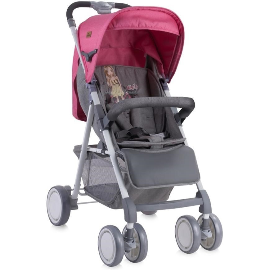 Прогулочная коляска Lorelli Aero + накидка на ножки (Розовый-Серый / Rose&Gray Girl 1740)