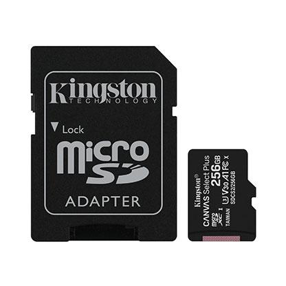 Kingston SDCS2/256GB Карта памяти 256GB microSDXC Canvas Select Plus 100R A1 C10 Card + Adapter - фото 1 - id-p81111026