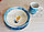 Набор детской посуды Принцесса Золушка Cinderella чашка тарелка кружка голубая, фото 4